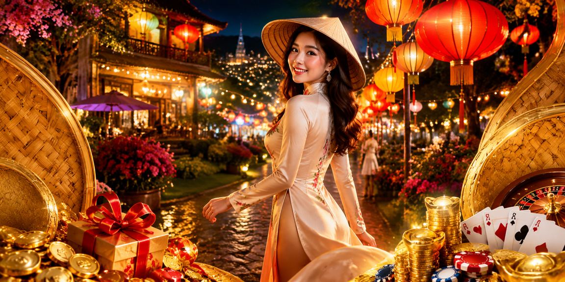 Không khí giải trí casino sôi động tại Đà Lạt với nón lá truyền thống
