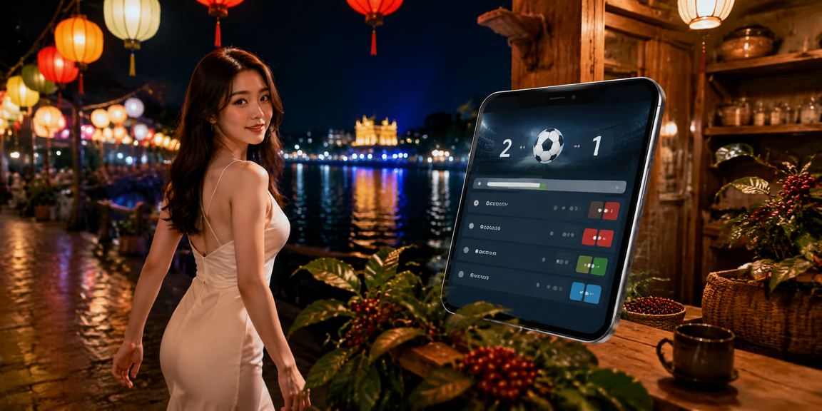 Người dùng tại Huế xem kèo bóng đá và casino qua điện thoại trong quán cà phê